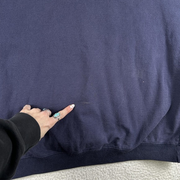 Vintage Old Navy Sweatshirt Mens Large Navy Blue Fleece Crewneck 90s Logo Y2K - Picture 3 of 13